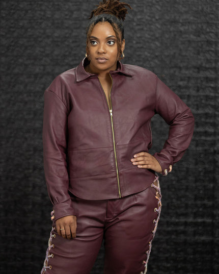 Crochet-Leather Statement Set