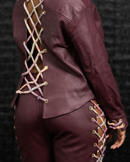 Crochet-Leather Statement Set