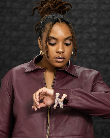 Crochet-Leather Statement Set