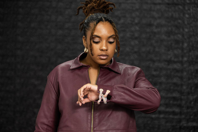 Crochet-Leather Statement Set